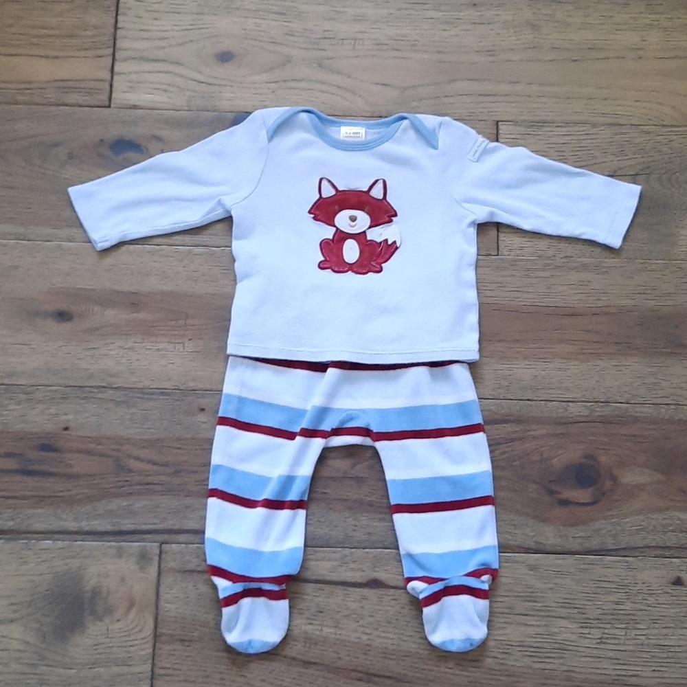 Old Navy Little Fox Two Piece Velvet Set